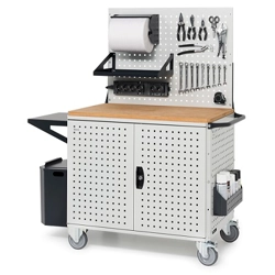 vendita online Carrello clever 1029 large mm.1024x615x1540h - grigio chiaro ral7035 Carrelli e Contenitori Per Officina - Moduli Per Carrelli Fami